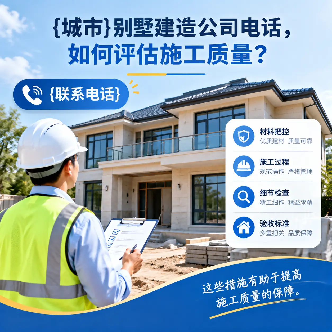 纳雍别墅建造公司电话，如何评估施工质量？